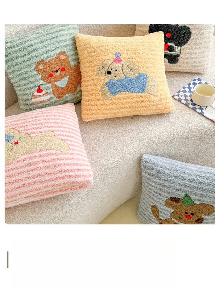 Towel Embroidery Pillow And Blanket Can Be Used For Both Car And Sofa Cushions, Suitable For Travel, Airplanes, Trains, Beds, Offices, And Rest