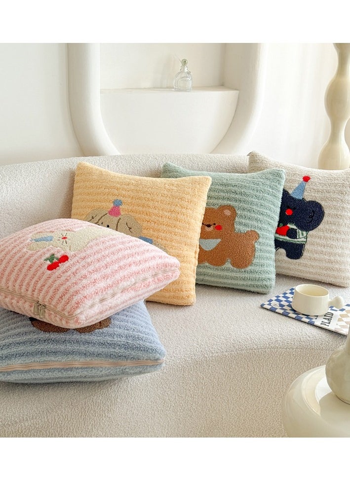 Towel Embroidery Pillow And Blanket Can Be Used For Both Car And Sofa Cushions, Suitable For Travel, Airplanes, Trains, Beds, Offices, And Rest