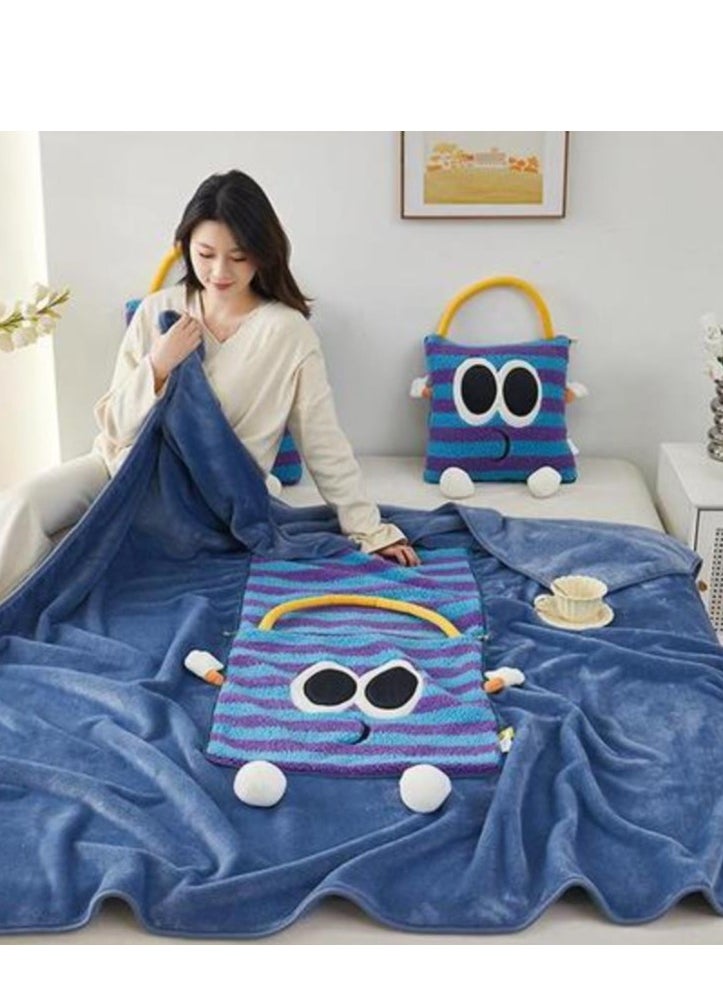 Pillow And Blanket Can Be Used For Both Car And Sofa Cushions, Suitable For Travel, Airplanes, Trains, Beds, Offices, And Rest