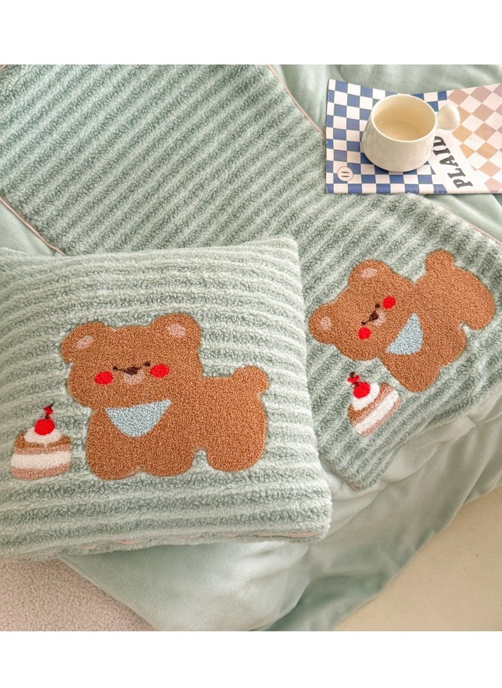 Towel Embroidery Pillow And Blanket Can Be Used For Both Car And Sofa Cushions, Suitable For Travel, Airplanes, Trains, Beds, Offices, And Rest