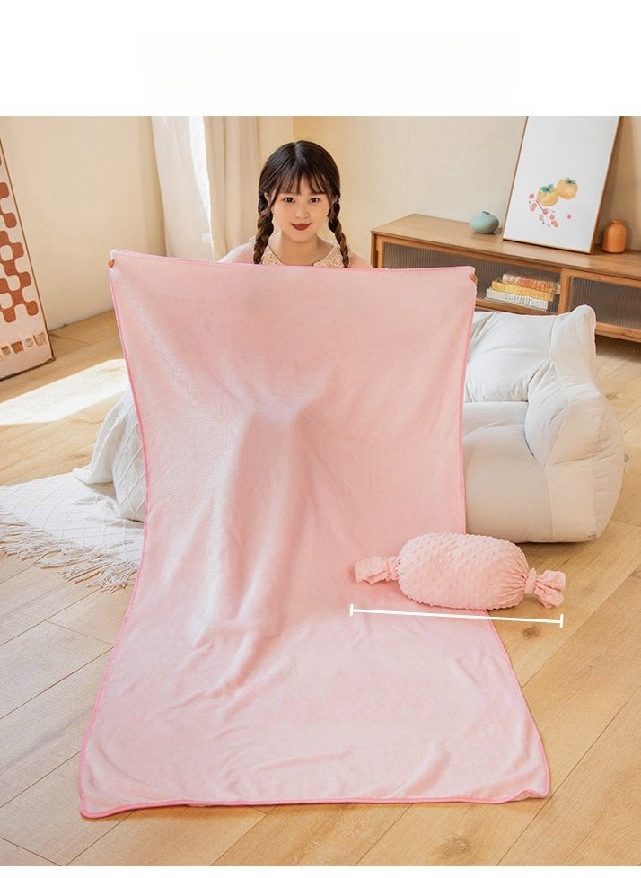 Candy Bean Pillow And Blanket Can Be Used For Both Car And Sofa Cushions, Suitable For Travel, Airplanes, Trains, Beds, Offices, And Rest