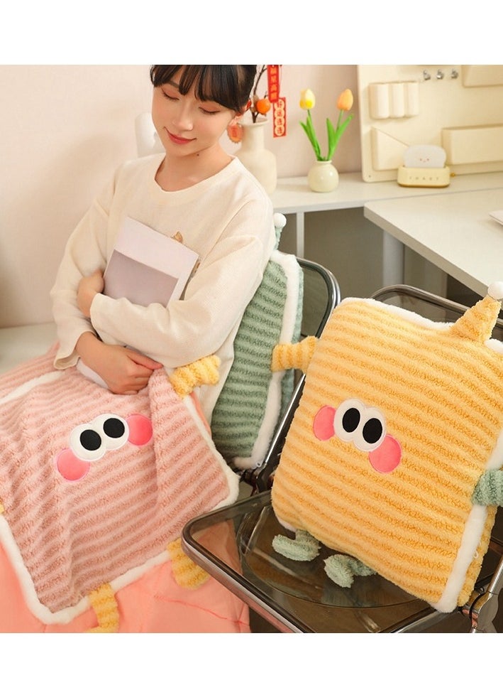 Pillow And Blanket Can Be Used For Both Car And Sofa Cushions, Suitable For Travel, Airplanes, Trains, Beds, Offices, And Rest