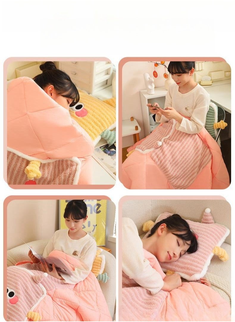 Pillow And Blanket Can Be Used For Both Car And Sofa Cushions, Suitable For Travel, Airplanes, Trains, Beds, Offices, And Rest