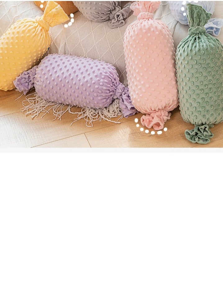 Candy Bean Pillow And Blanket Can Be Used For Both Car And Sofa Cushions, Suitable For Travel, Airplanes, Trains, Beds, Offices, And Rest