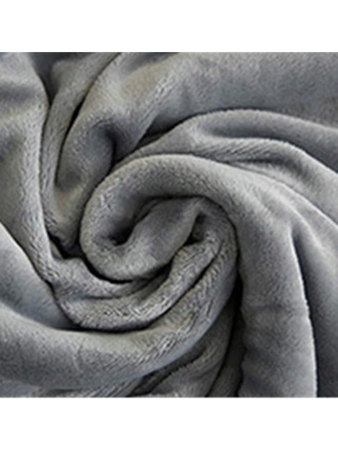 Pure Color Lamb Cashmere Fleece Blanket, Universal In All Seasons, Double-sided Plush Blanket for Sofa and Camping, 100cm/120cm-0.6kg, ((Gray color)