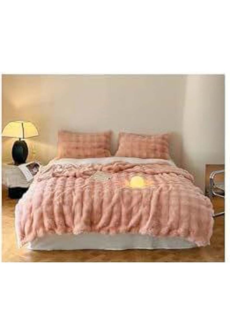 Soft Plush Throw Blanket ,Super Soft Cozy Fuzzy Blanket Faux Fur Blanket for Couch Bed and Sofa ,(100 x 150cm),( Pink)