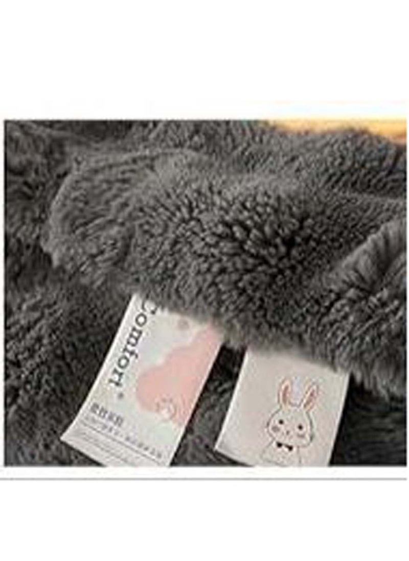 Soft Plush Throw Blanket ,Super Soft Cozy Fuzzy Blanket Faux Fur Blanket for Couch Bed and Sofa ,( 150 x 200cm,( Dark grey)