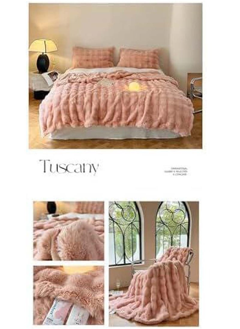 Soft Plush Throw Blanket ,Super Soft Cozy Fuzzy Blanket Faux Fur Blanket for Couch Bed and Sofa ,( 150 x 200cm,( Pink)