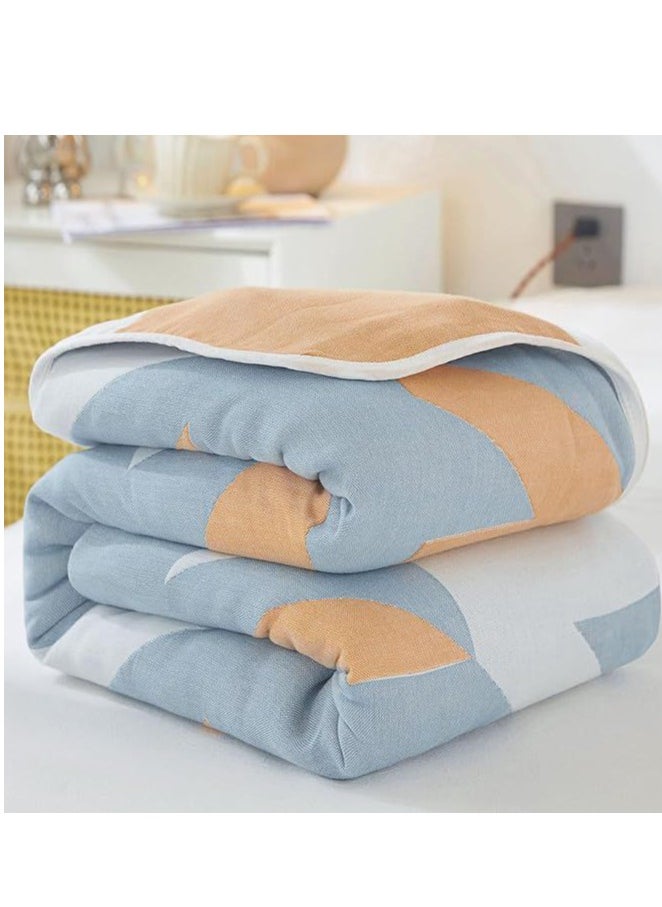 Cotton Throw Blanket, Single Size Thin Bed Blanket, 6 Layer Soft Cotton Yarn, For Sofa Bed Naps, 150x200cm, (Kilobirdie)