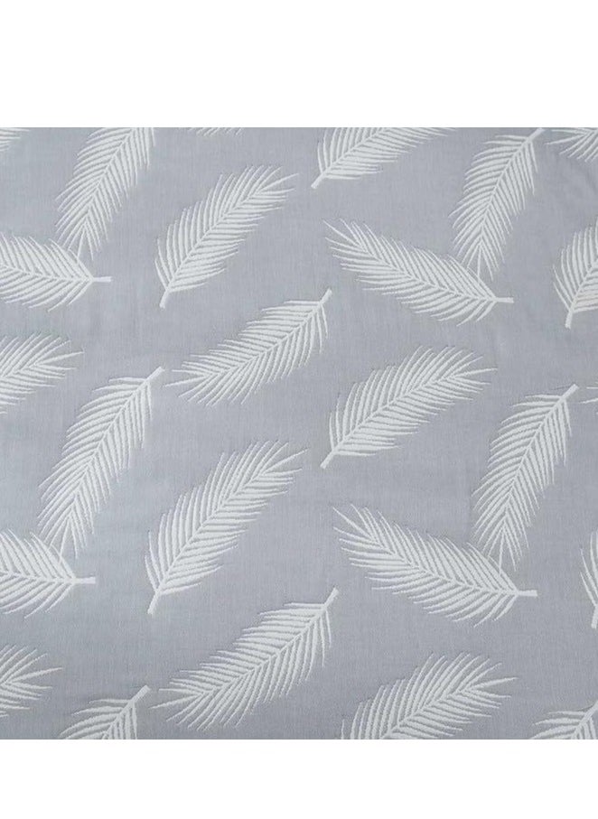 Cotton Throw Blanket, Single Size Thin Bed Blanket, 6 Layer Soft Cotton Yarn, For Sofa Bed Naps, 150x200cm, (Feather Grey)