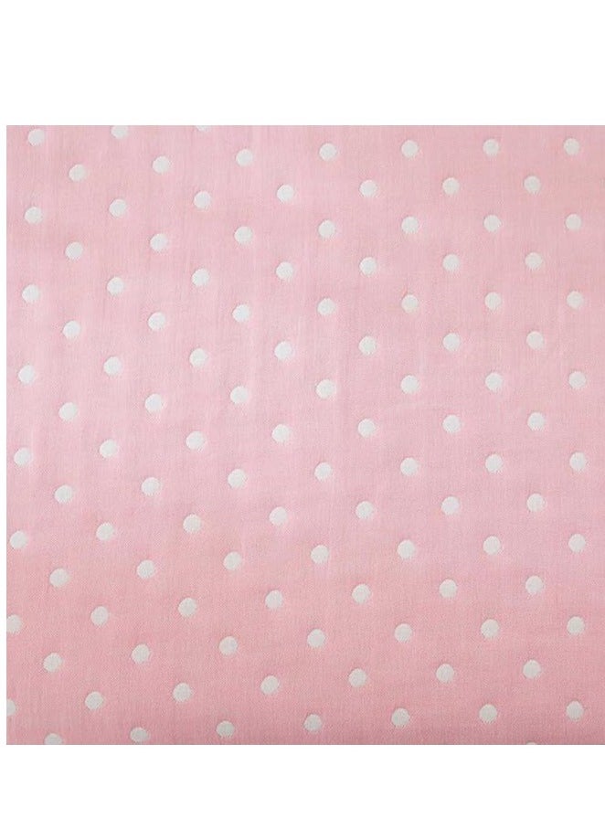 Cotton Throw Blanket, Double Size Thin Bed Blanket, 6 Layer Soft Cotton Yarn, For Sofa Bed Naps, 180x200cm, (Dot Pink)