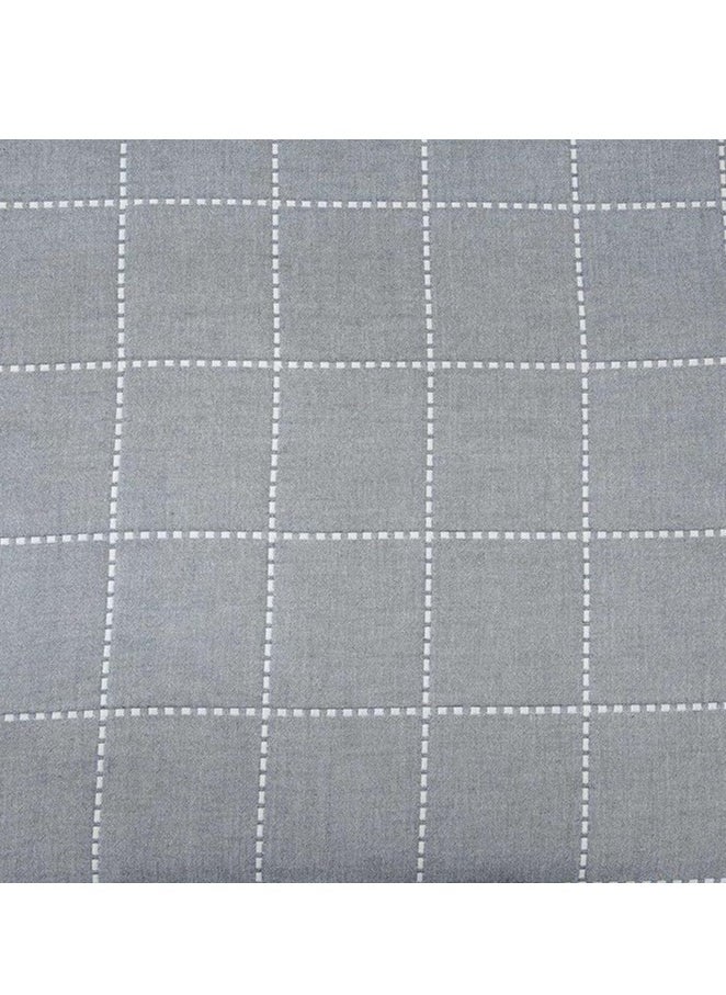 Cotton Throw Blanket, Double Size Thin Bed Blanket, 6 Layer Soft Cotton Yarn, For Sofa Bed Naps, 180x200cm, (Dotted Line Grey)