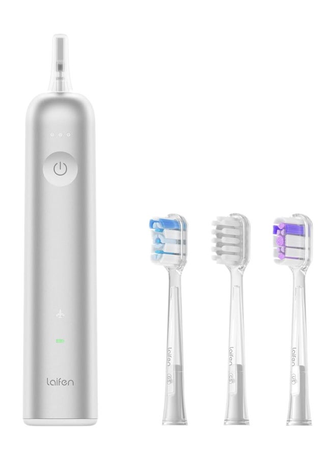 Electric Toothbrush, Oscillation And Vibration Sonic for Adults with 3 Brush Heads, IPX7 Waterproof Magnetic Rechargeable Travel Powered - Aluminum Alloy