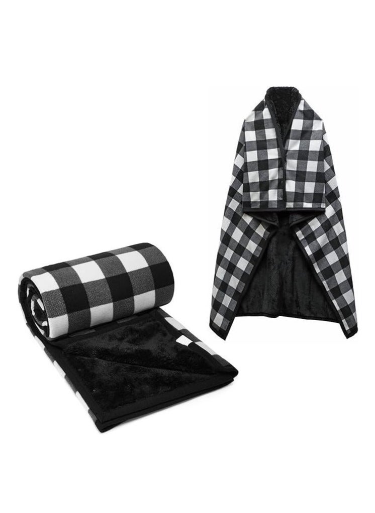 Fleece Wearable Blanket Oversized, Comfy Lightweight Lap Blanket Poncho Throw With Buttons, 63