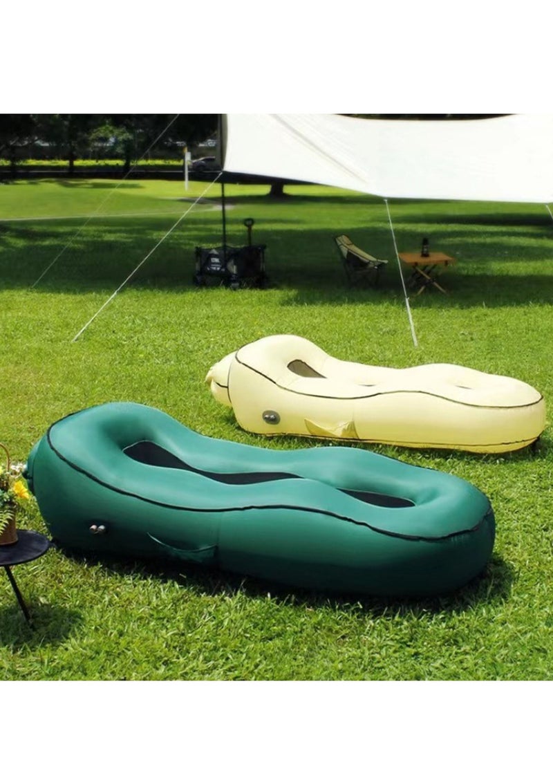 Automatic Inflatable Couch, Inflatable Chair Air Mattress Sofa with Built in Pump, Blow Up Couch Portable Inflatable Lounger for Camping, Tent, Hiking, Outdoor, Indoor