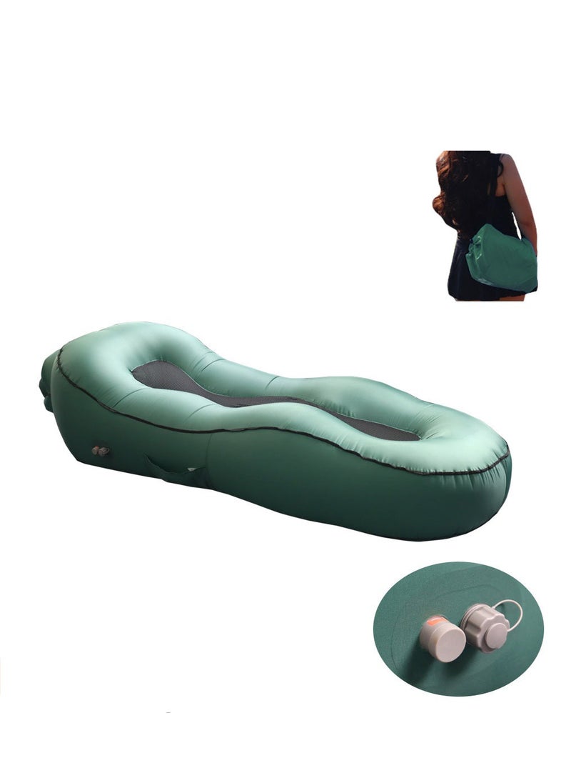 Automatic Inflatable Couch, Inflatable Chair Air Mattress Sofa with Built in Pump, Blow Up Couch Portable Inflatable Lounger for Camping, Tent, Hiking, Outdoor, Indoor