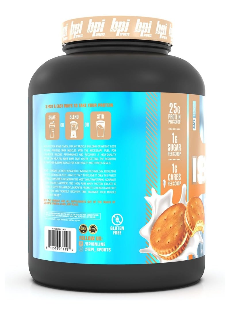 BPI Sports, ISO HD, Pure Isolate Protein, 4.8Lbs, Vanilla Cookie, 70 Servings