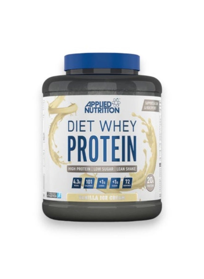 Diet Whey Protein,  Vanilla Ice Cream Flavour, 1.8kg