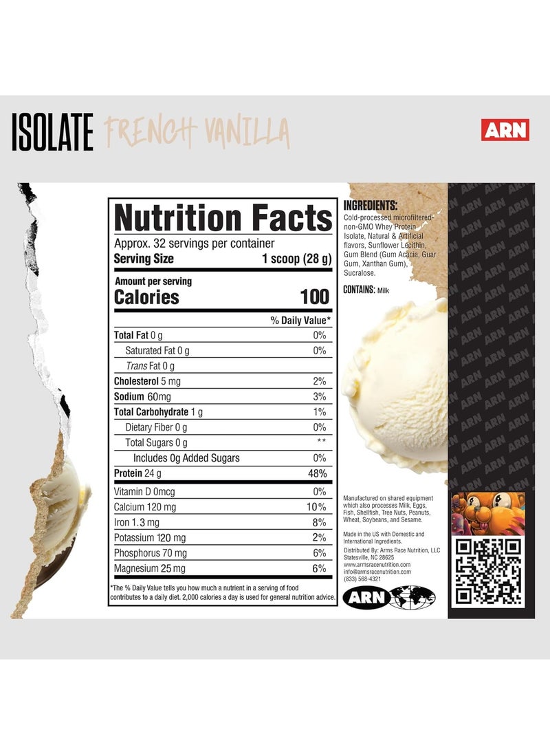 Arms Race Nutrition | ARN | Isolate Whey Protein (32 Servings, French Vanilla)