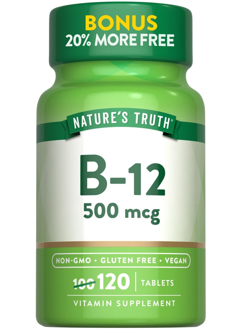 NATURE'S TRUTH, B12 500 MCG 120 TABLETS