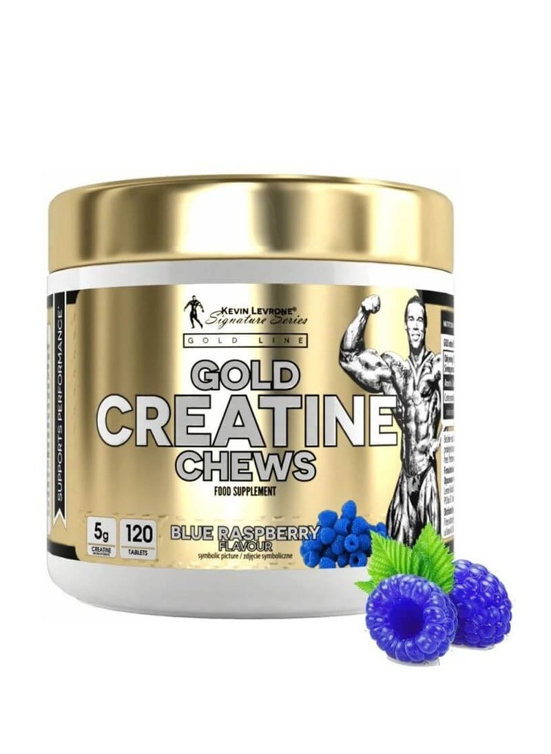 Kevin Levrone, Gold Creatine Chews, Blue Raspberry, 24S, 120 Tabs