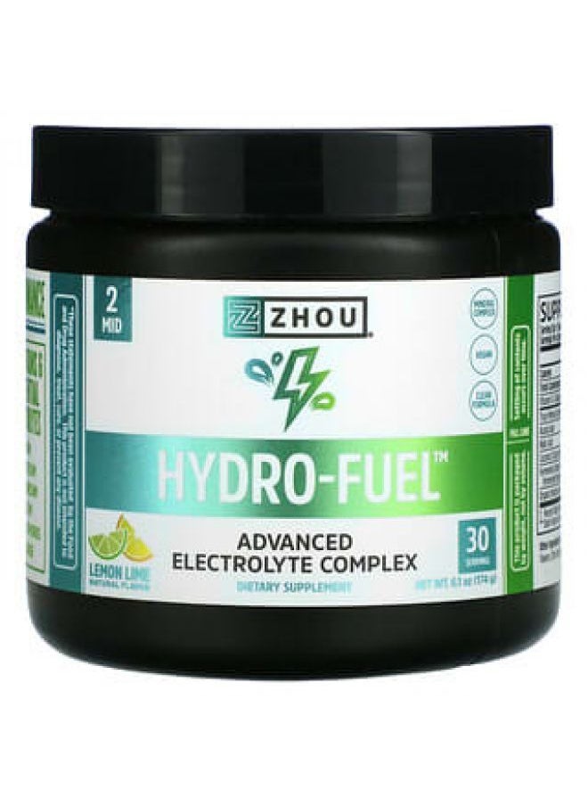 Zhou Nutrition Hydro-Fuel Advanced Electrolyte Complex Lemon Lime 6.1 oz (174 g)