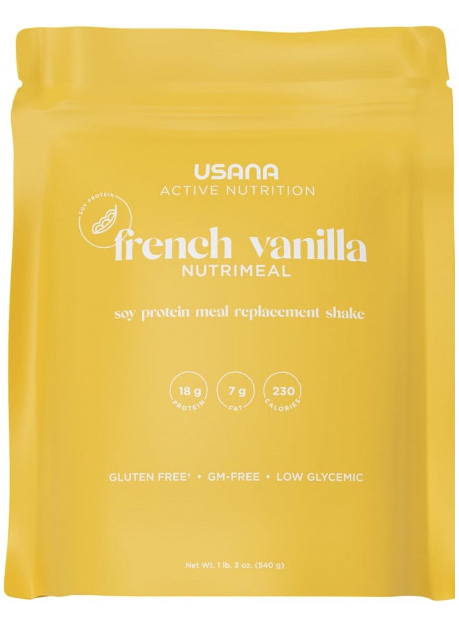 USANA Nutrimeal Meal Replacement Shake - French Vanilla - NON-GMO - Gluten Free - Low Glycemic - 540 Grams - 9 Servings