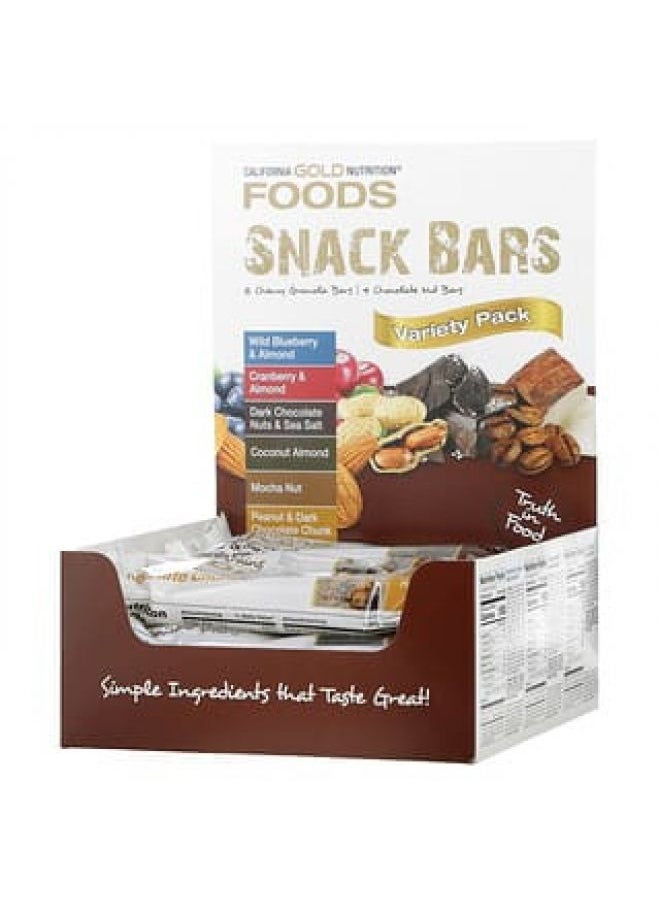 California Gold Nutrition FOODS Variety Pack Snack Bars 12 Bars 1.4 oz (40 g) Each