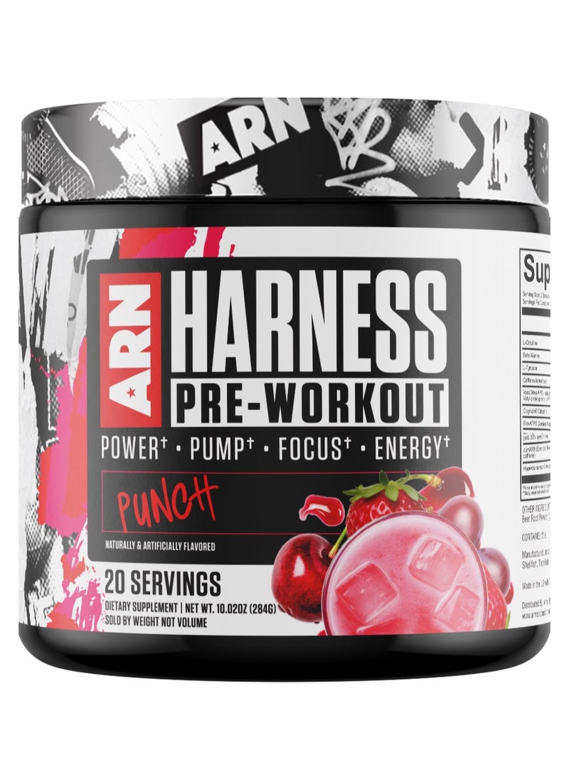 Arms Race Nutrition | Harness | Pre-Workout, 20 Servings (Punch)