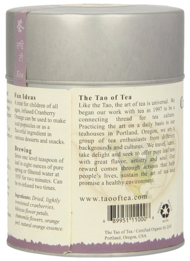 The Tao of Tea, Cranberry Orange Herbal Tea, 4 Ounce Tin