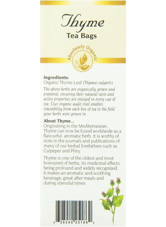 CELEBRATION HERBALS Thyme Leaf Tea Organic 24 Bag, 0.02 Pound