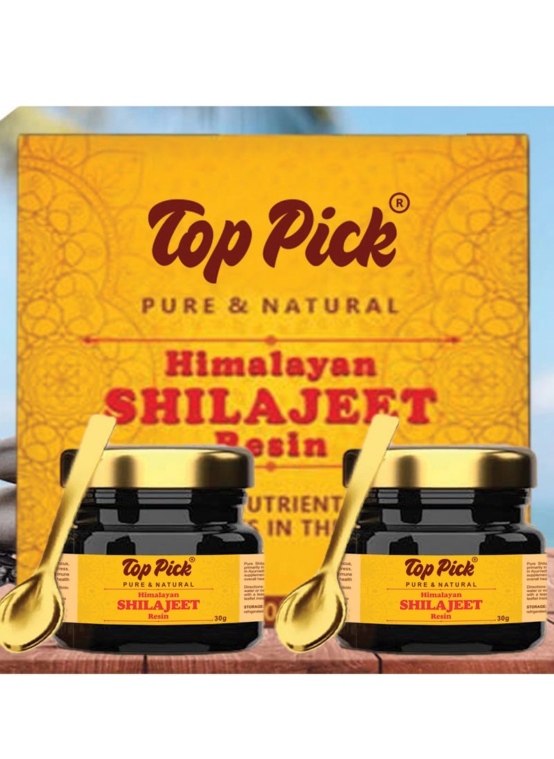 Himalayan Shilajit Resin 30g - 100% Pure and Natural Pack of 2