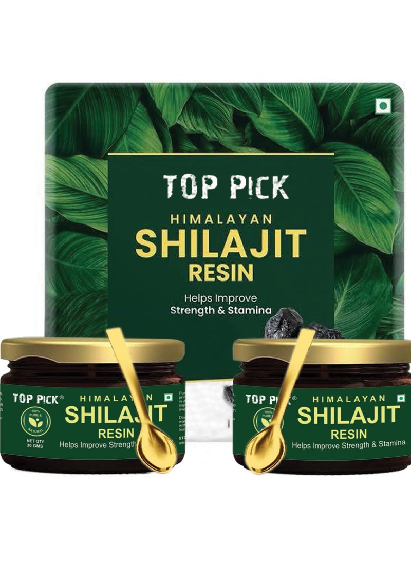 Himalayan Organics Pure Shilajit Resin 30g - Boost Energy - Endurance - Strength Pack of 2