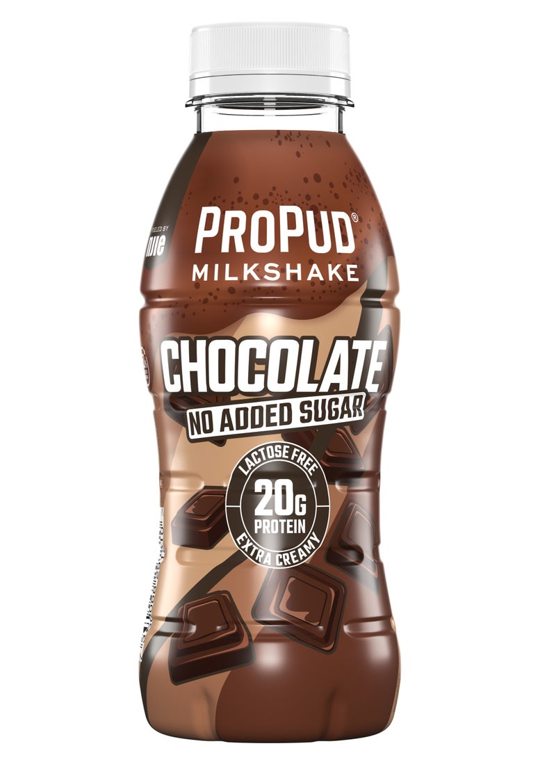 ProPud Protein Milkshake 8 x 330ml Bottles| High Protein Shake | No Added Sugar | Lactose Free| 20g of Protein | Delicious Creamy Flavour (Chocolate)