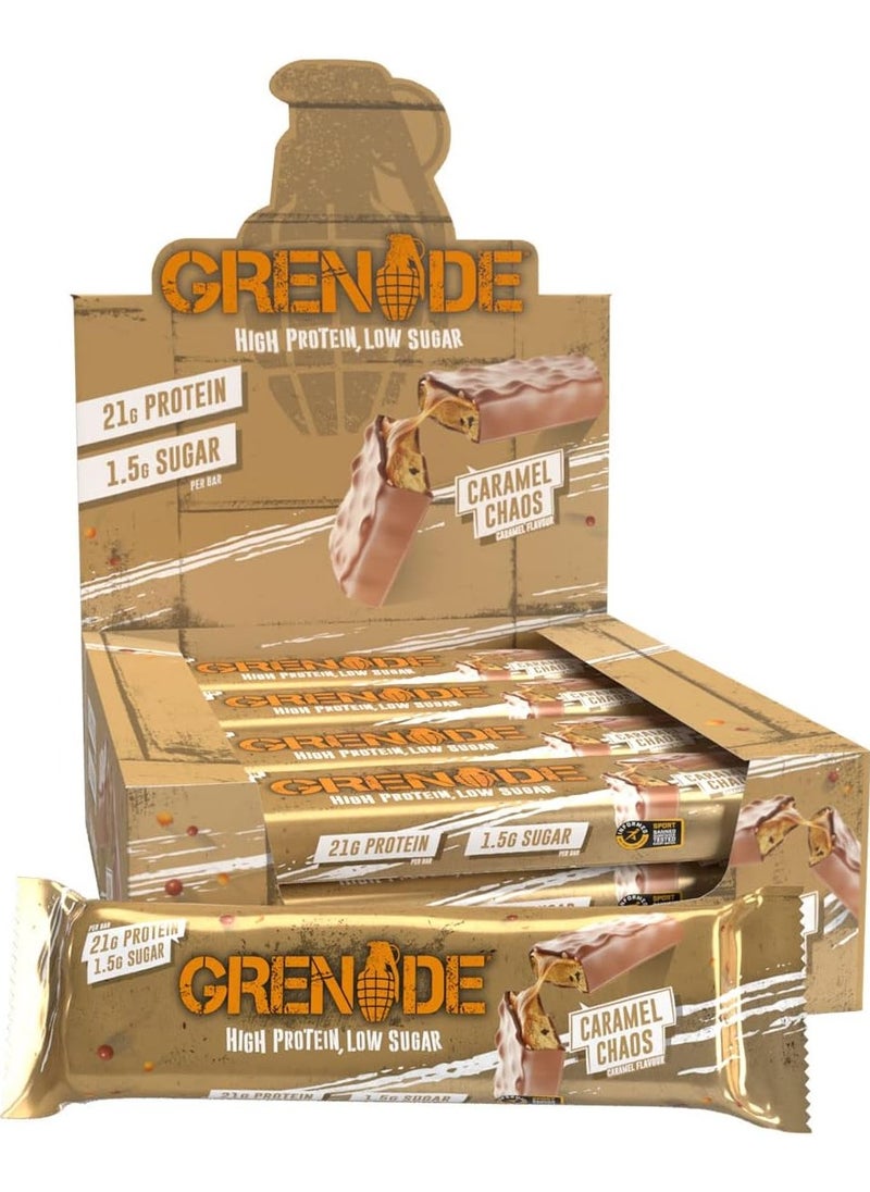 High Protein Bar Caramel Chaos 60gm Pack of 12