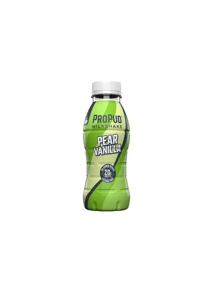 ProPud Protein Milkshake 8 x 330ml Bottles| High Protein Shake | No Added Sugar | Lactose Free| 20g of Protein | Delicious Creamy Flavour (Pear Vanilla)