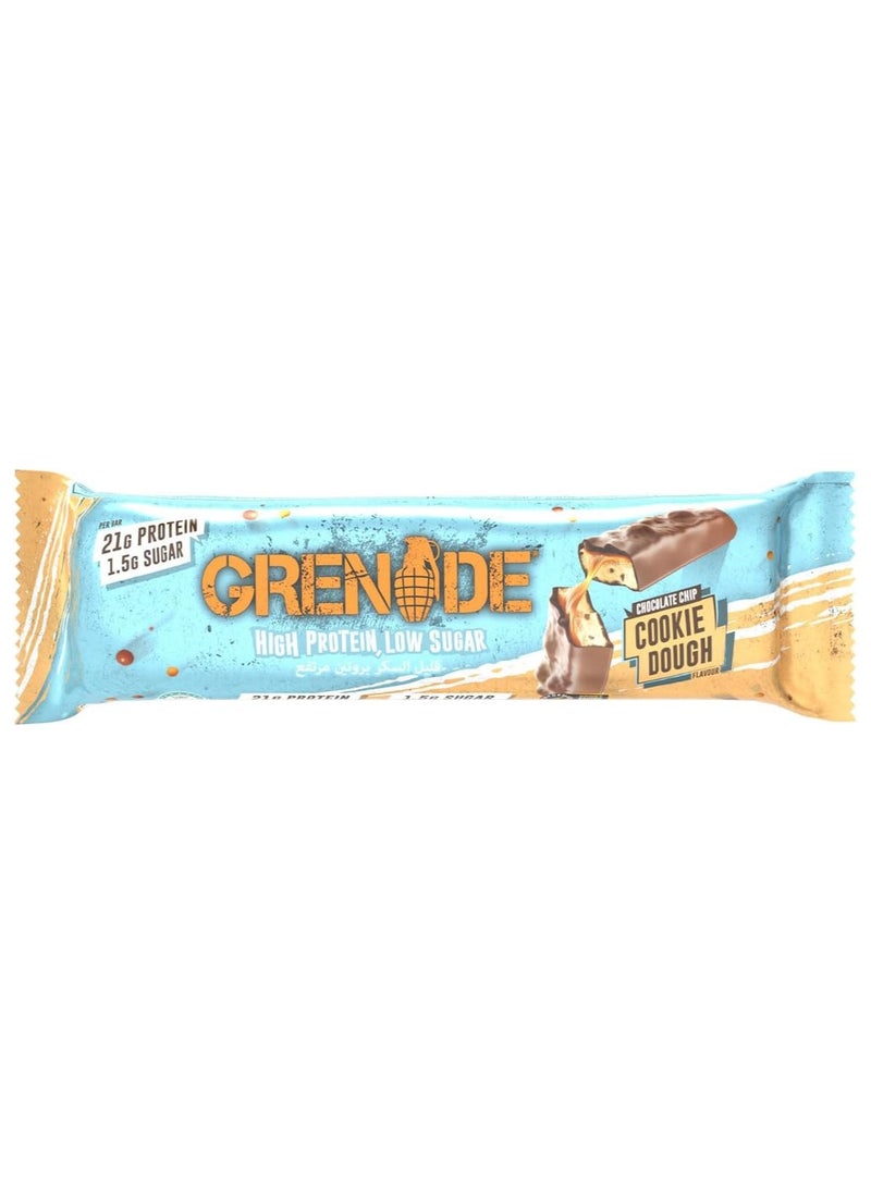 High Protein Bar Chocolate Chip Cookie Dough 60gm Pack of 12