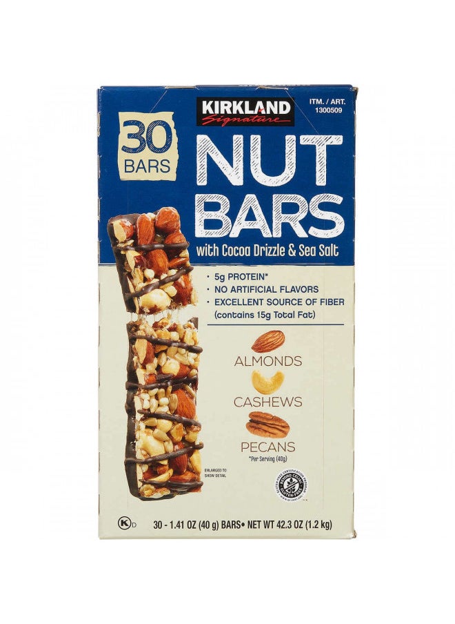 KIRKLAND SIGNATURE Nut Bars 30Count (2.64 Lbs), 42.3 Oz (096619215607)