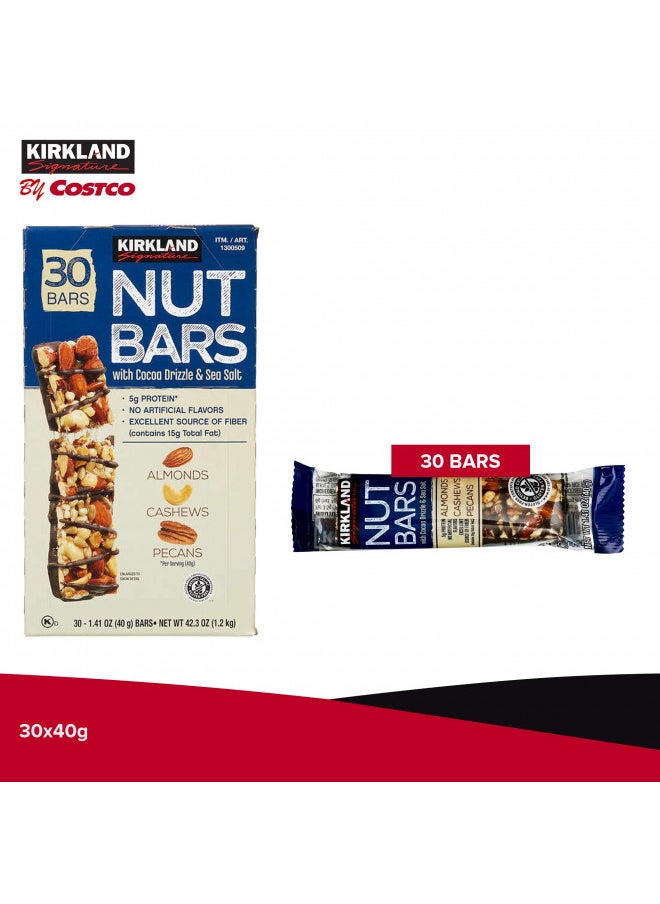 KIRKLAND SIGNATURE Nut Bars 30Count (2.64 Lbs), 42.3 Oz (096619215607)