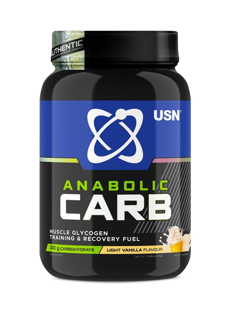 USN Anabolic Carb 1.5kg with High Carb low sugar training and recovery fuel Vanilla