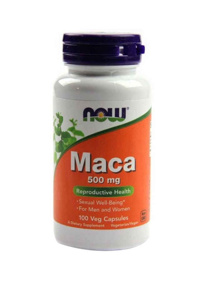 Maca 500 mg Supplement - 100 Veggie Capsules