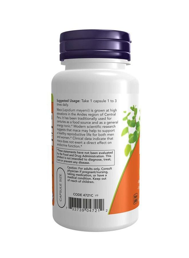 Maca 500 mg Supplement - 100 Veggie Capsules