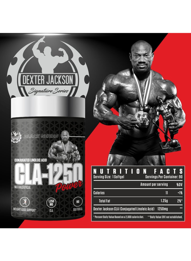 Black Series CLA 1250 mg - 90 Softgels - Supports Weight Loss, Enhances Performance, Boosts Metabolism