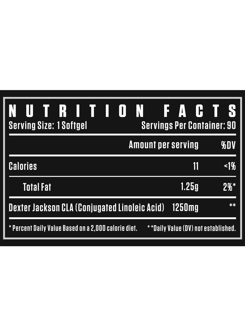 Black Series CLA 1250 mg - 90 Softgels - Supports Weight Loss, Enhances Performance, Boosts Metabolism