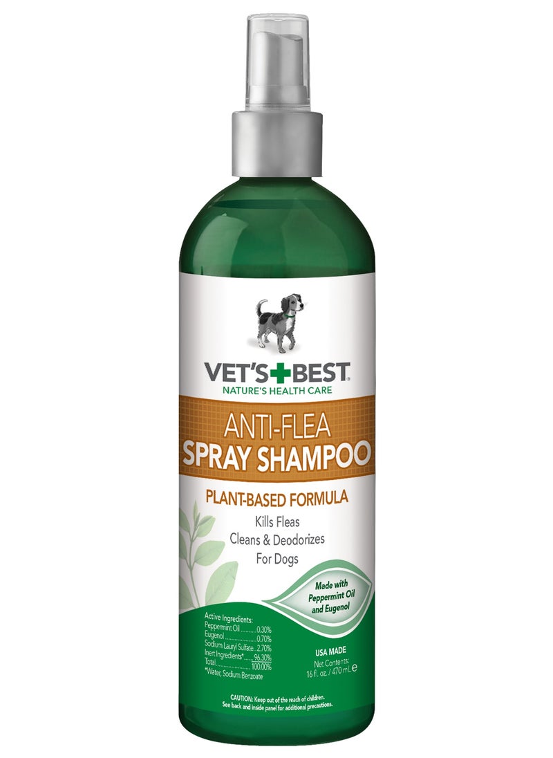 Vet’s Best Natural Anti-Flea Easy Spray Shampoo (16 oz)