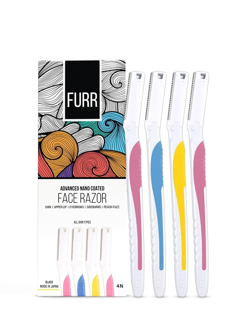 FURR Face Razor for Women - 4N | Razor For Eyebrows, Upper Lip, Forehead, Chin| | Effortless Hair Removal Experience with Japanese Blade | Can Be Used Up to 5 Times