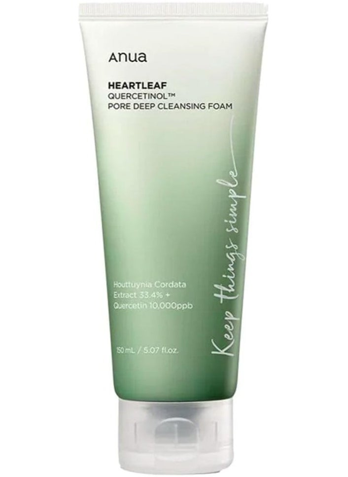 ANUA HEARTLEAF QUERCETINOL PORE DEEP CLEANSING FOAM 150 ML