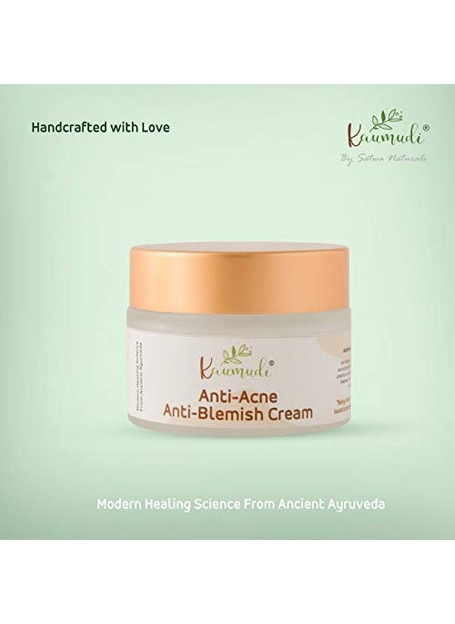 Anti-Acne Anti-Blemish Cream Forunisex Handmade With Natural Ingredients For Active Acne, Pimples, Acne Scars, Blemishes, Blackheads, Whiteheads For All Skin Types, 40G