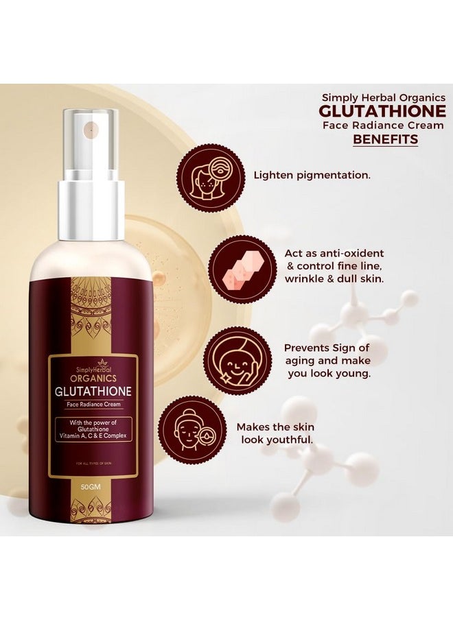 1000Mg L Glutathione Capsules And L Glutathione Face Cream For All Skin Types Radiant Skin Glowing Anti Aging Dark Spots Removal Pigmentation And Skin Care Cream (60 Cap 50Gm Cream)