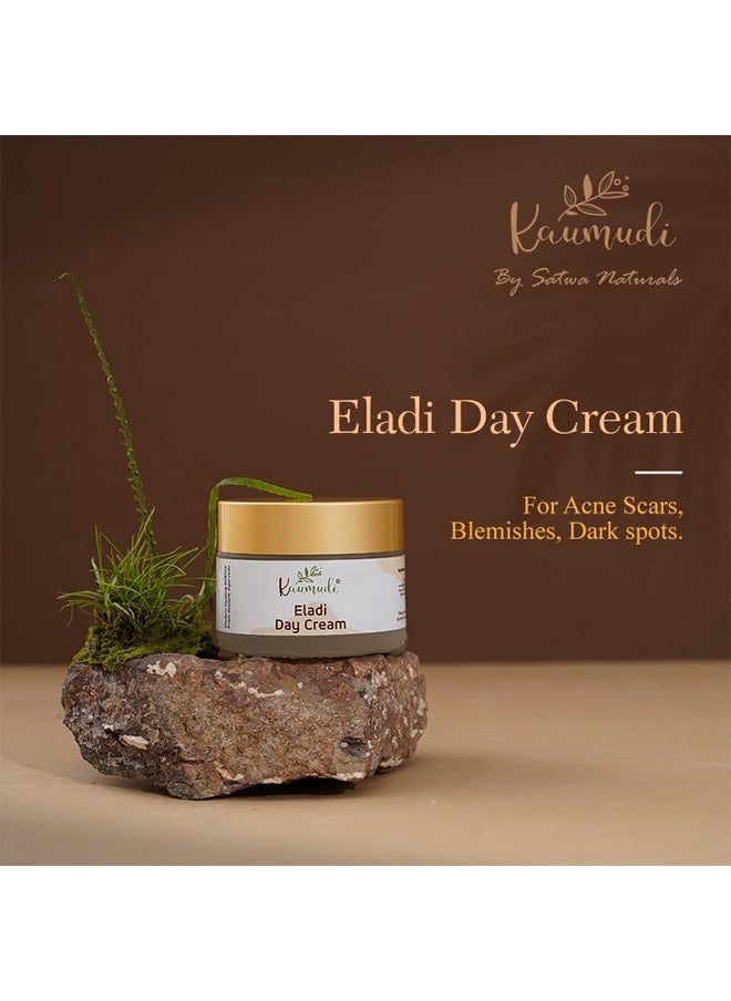 Eladi Day Cream | For Women And Men | Made With Shata Dhauta Ghrita (100 Times Washed Ghee) & Eladi Thailam| Handmade With Natural Ingredients | For Acne Scars, Blemishes, Dark Spots| Nourish & Hydrate | For Healthy, Glowing, And Clear Skin | All Skin Types | No Artificial Color | No Artificial Fragrance | Sulphate, Paraben & Sls Free | 40 Gm / 1.41 Fl Oz